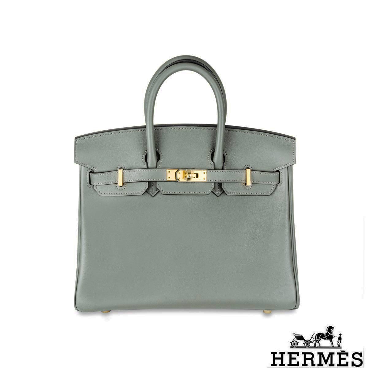 Herms Birkin 25cm Etain Swift GHW